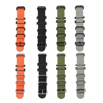 

Fine Woven Nylon Adjustable Replacement Wriststrap Watch Band with Double Buckle Ring for Suunto Core Smart Watch Bracelet