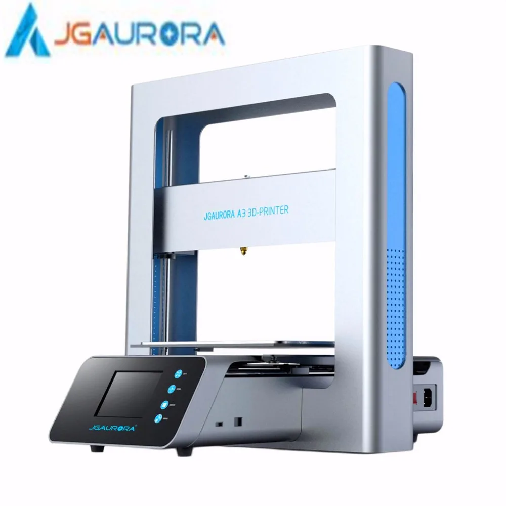 

JGAURORA 3D Printer Full Metal Frame High Precision 205*205*205mm printing size LCD Touch Screen Display US UK EU AU Plug