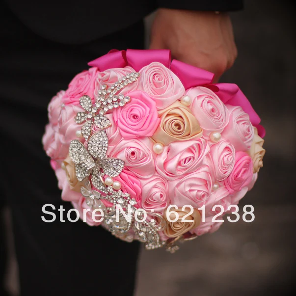 8 дюймов пользовательские невеста с цветами в руках, роуз брошь букет, разнообразие свадебных выбор цвета, отправить жениха корсаж