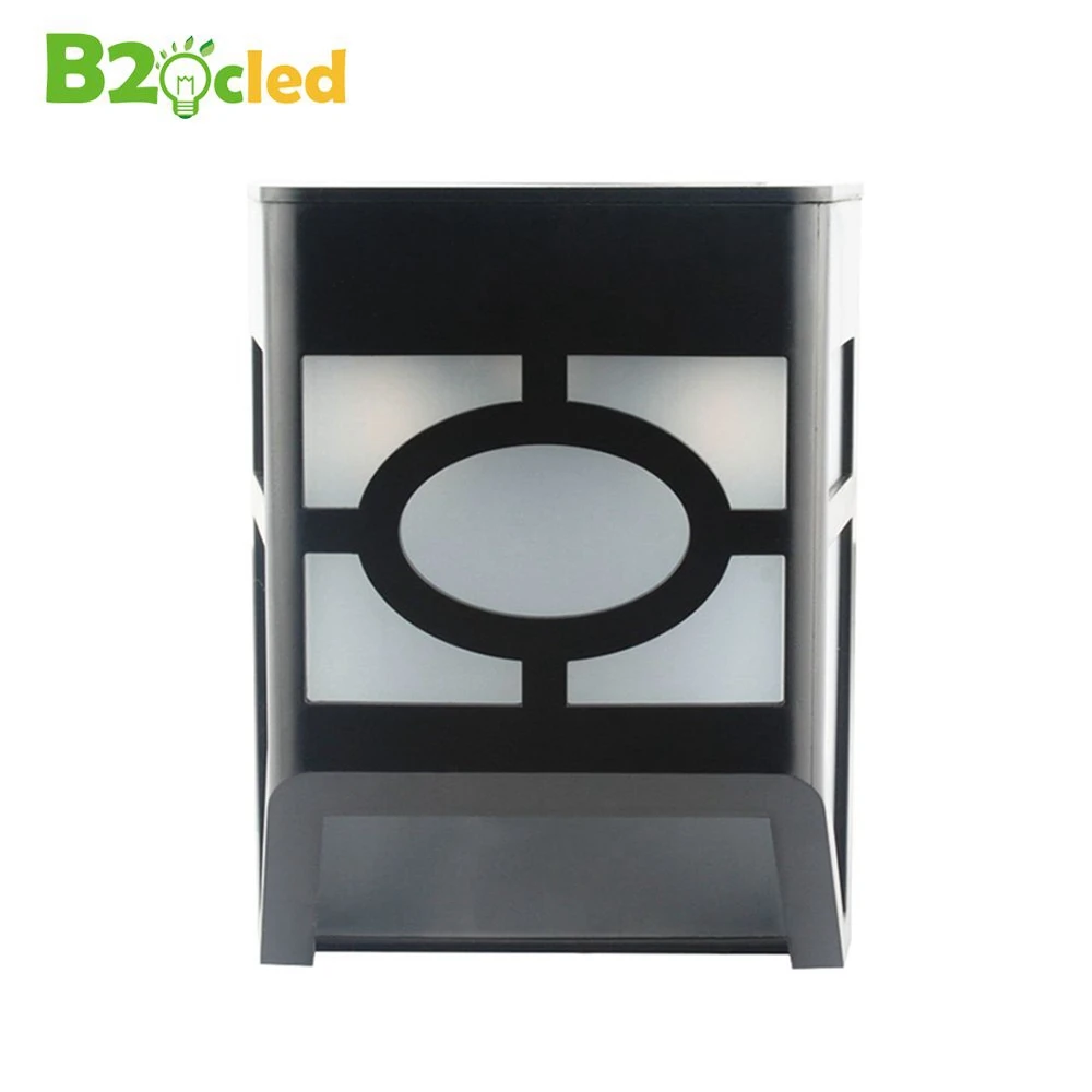 

Fashion art deco Square LED solar wall lamps outdoor lighting waterproof automatic induction light soft/garden lights luminaria