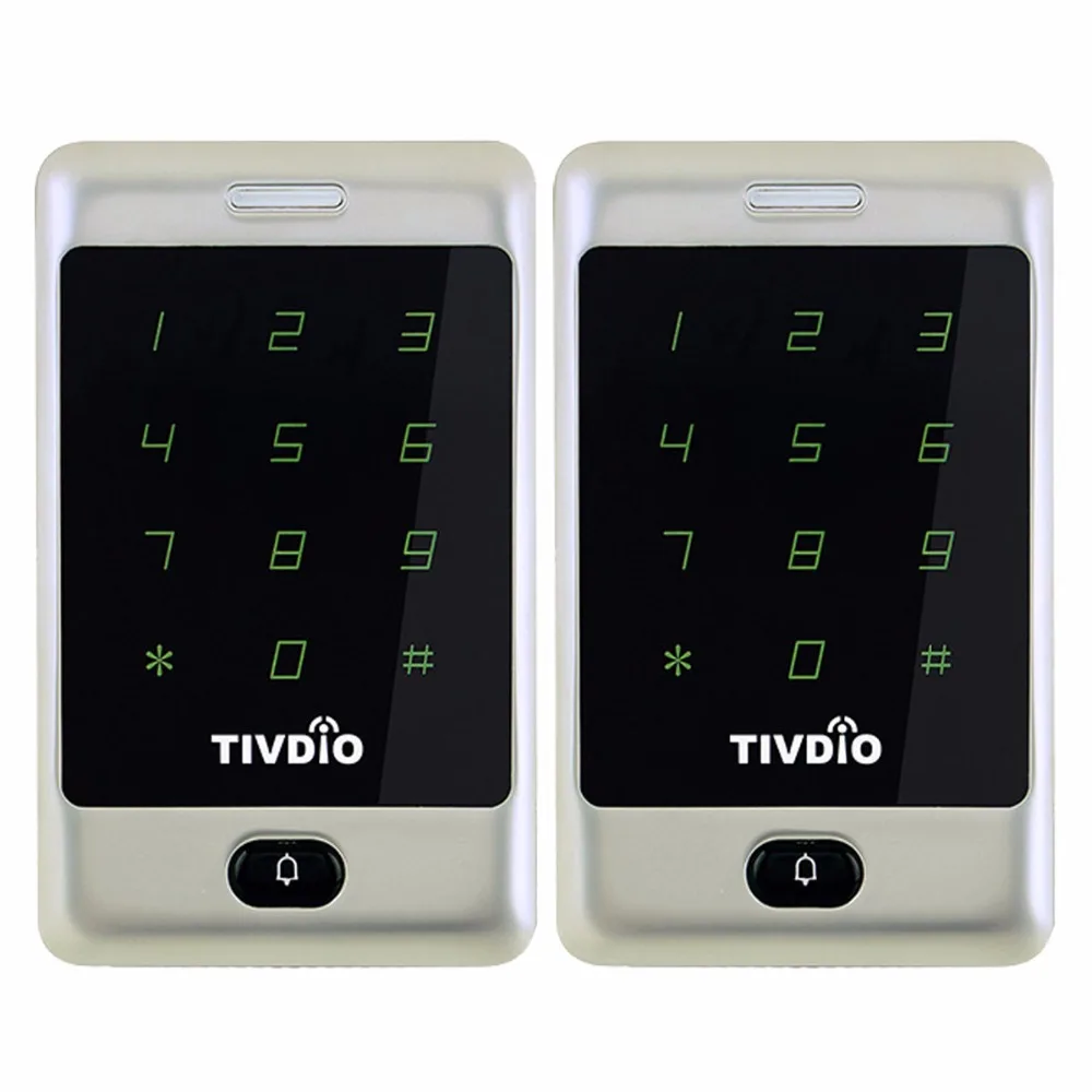 

Retekess 2pcs T-AC01 RFID Access Control Touch Keypad Door Access Control System 125KHZ KDL Metal Case Shell Backlight F9503D
