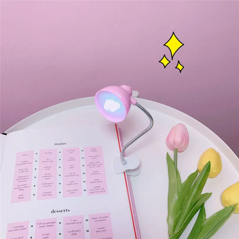 LED Reading Light Desk Lamps Fine Convenient Portable Travel Book Reading Light Lamp LED Clip Booklight Luces 40DC601