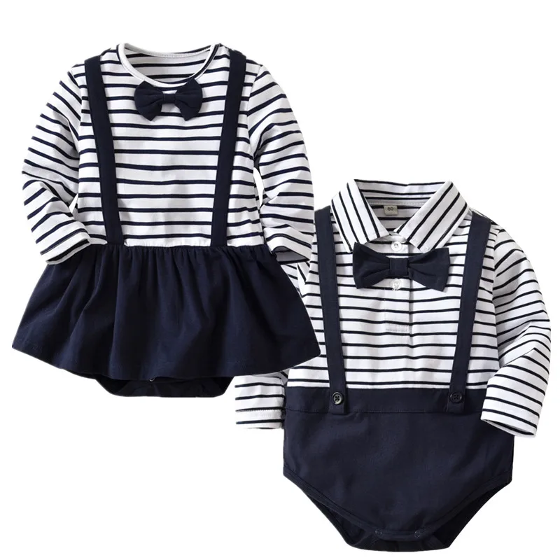 Cute Baby Girl Rompers Gentleman Baby Boy Rompers Cotton Baby Clothing