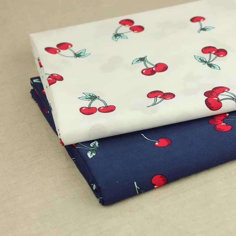 145x50 см вишня полотняного плетения из чистого хлопка поплин ткани DIY домашняя