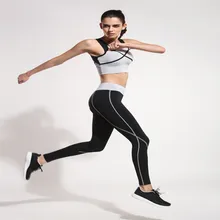 2016 New Sexy High Waist Stretched Sports Pants Gym Pants Polyester Running Women Sports Leggings Fitness Yoga Pants