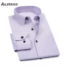 Новинка весны, полосатая Мужская рубашка, Мужская официальная рубашка, обычная посадка, мужские рубашки с длинным рукавом, брендовая деловая Мужская Повседневная рубашка XT557