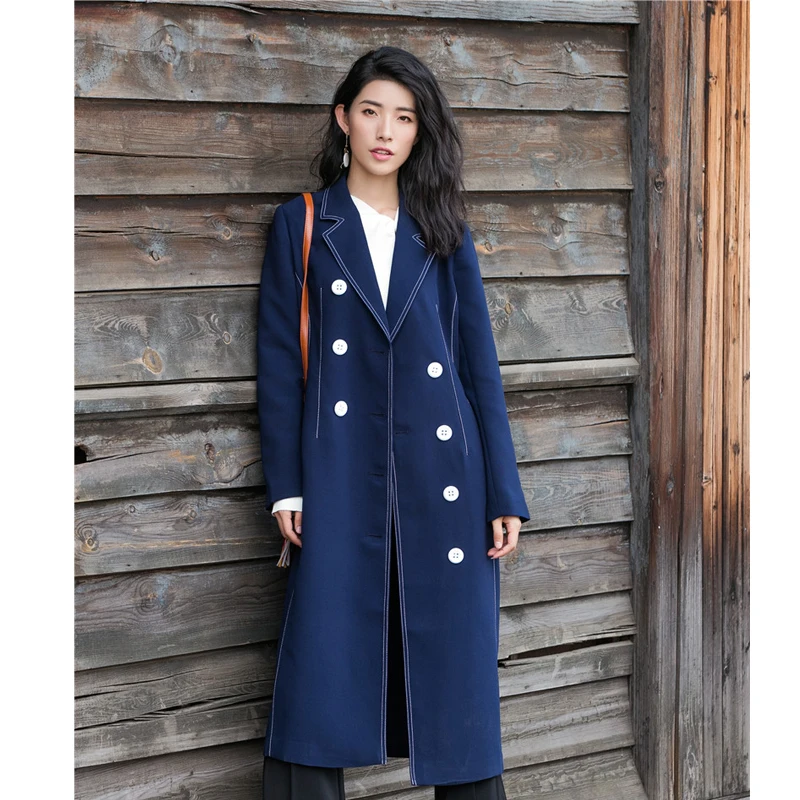 Laine Veste Survêtement Femelle Long Nouveau Mince Mode Solide Femmes Classique Coupe De Printemps Automne 2018 vent nPk80wO