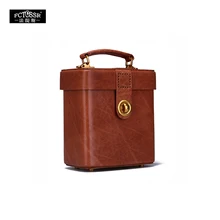 Original Stereotypes Women Bag First Layer Cowhide Handbags Hard Leather Simple Retro Personality Shoulder Messenger Bag aetoo handbags women s leather bag retro literary lady first layer of leather shoulder bag casual personality hit the color