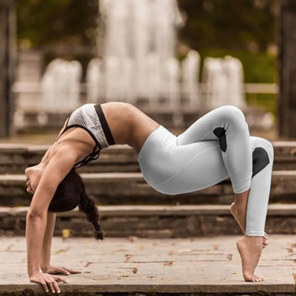 S XL Women Yoga Pants Stitching Mesh Breathable lady Home Fitness