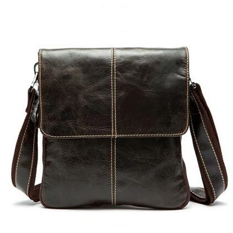 

BAIBU 2018 Men Bag Genuine Leather Men MessengerBag Fashion Male Cowhide Flap bags Crossbody Shoulder Bag Men's Briefcase bag