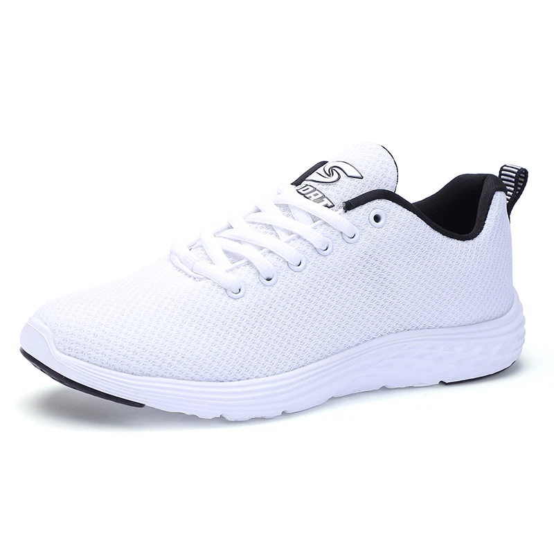 Пара теннисные туфли Лидер продаж года открытый удобные спортивные спортивная обувь Фитнес высокие для женщин теннисная обувь кружево - Цвет: Белый