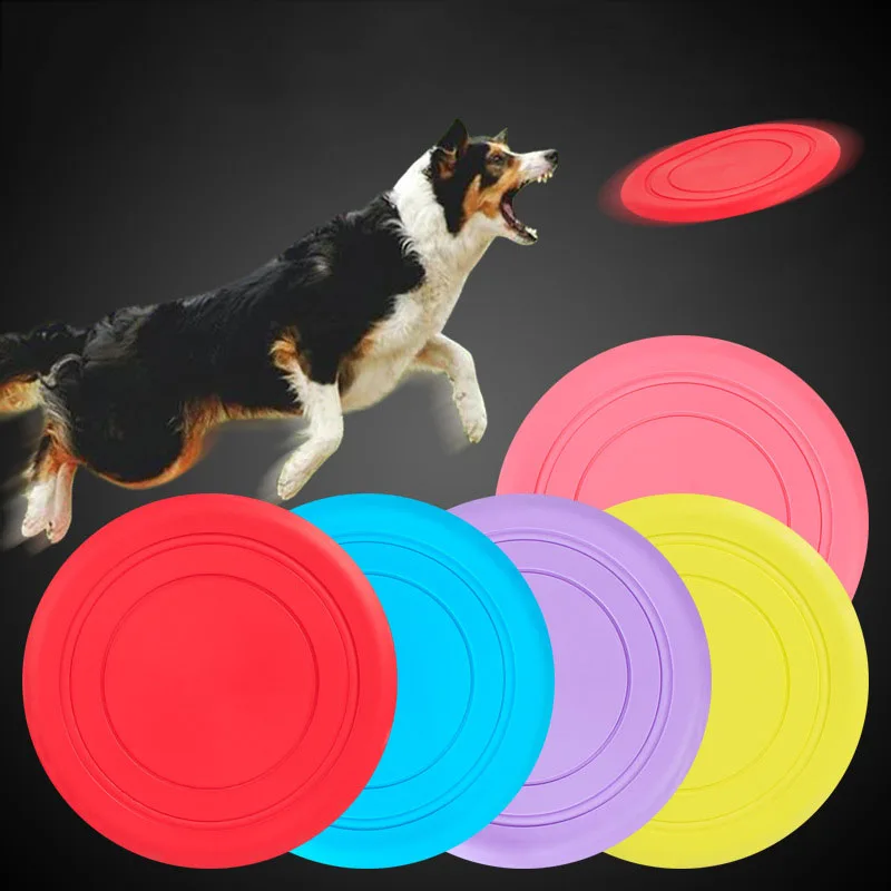 

Outdoor Interactive & Training Pet Dog Toys Environmental Protection Silica Gel Soft Pet Flying Discs for All Sized Dogs 18cm