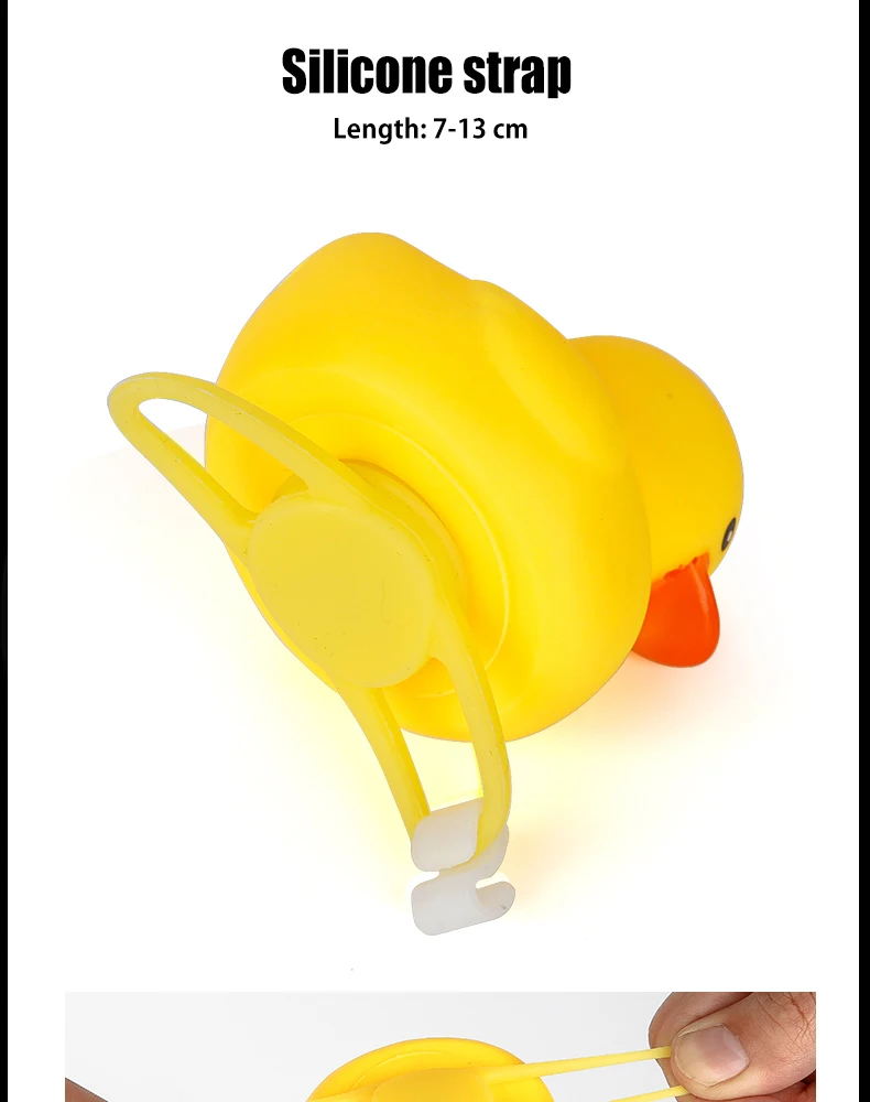 Clearance Yellow Duck Bicycle Light Duck With Helmet Mtb Road Bike Light Motorcycle Bell Child Riding Horn Light + Ring Broken Wind Duck 3