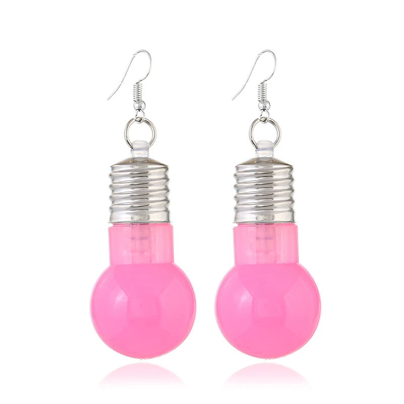 

1 Pair Flash Earrings LED Intermittent Flashing Colorful Light Bulb Earrings Dance Party Supplies For Women