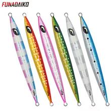 Funadaiko metal jig jigging isca de pesca lento jig velocidade da isca luminosa longo jigging jig rápido 200g 260g 300g 350g
