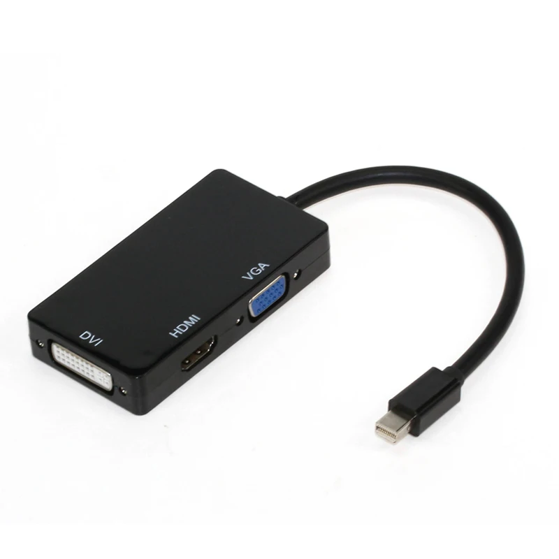 Новое поступление адаптер 3 в 1 с Mini DP на HDMI/DVI/VGA 4K * 2K для MacBook Air Pro hdmi vga dvi|Кабели VGA| |