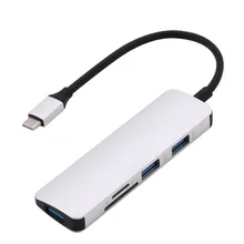 5 in1 USB C концентратор USB-C к HDMI Micro SD/устройство для считывания с tf-карт адаптер для huawei P20 MacBook Pro samsung Galaxy S9/S8 Тип C USB 3,0