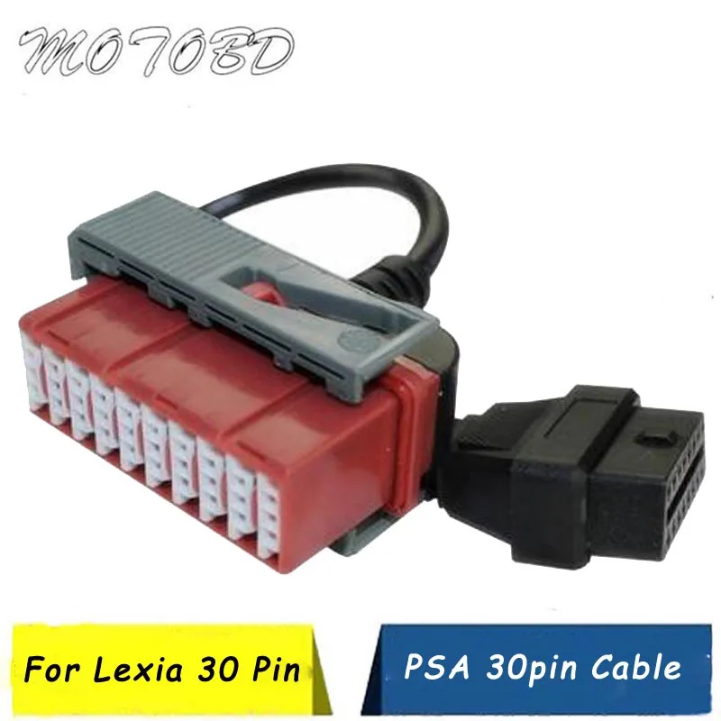 Высококачественный 30 контактный кабель Lexia 3 PSA к OBD для Citren/Peuget Бесплатная
