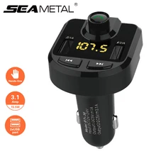 MP3 Bluetooth Auto Lettore di Musica del USB FM Trasmettitore Vivavoce Cigarette Lighter LCD Caricatore Doppio di Tensione Della Batteria Auto Accessori