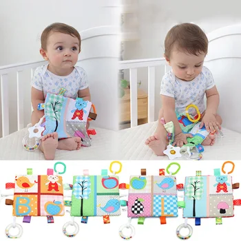 

Newborn Baby Mobiles Toy Soft Animal Appease Towel Grasping Soft Comforting Doll Infant Toys baby Hand Towel Educate Rattle