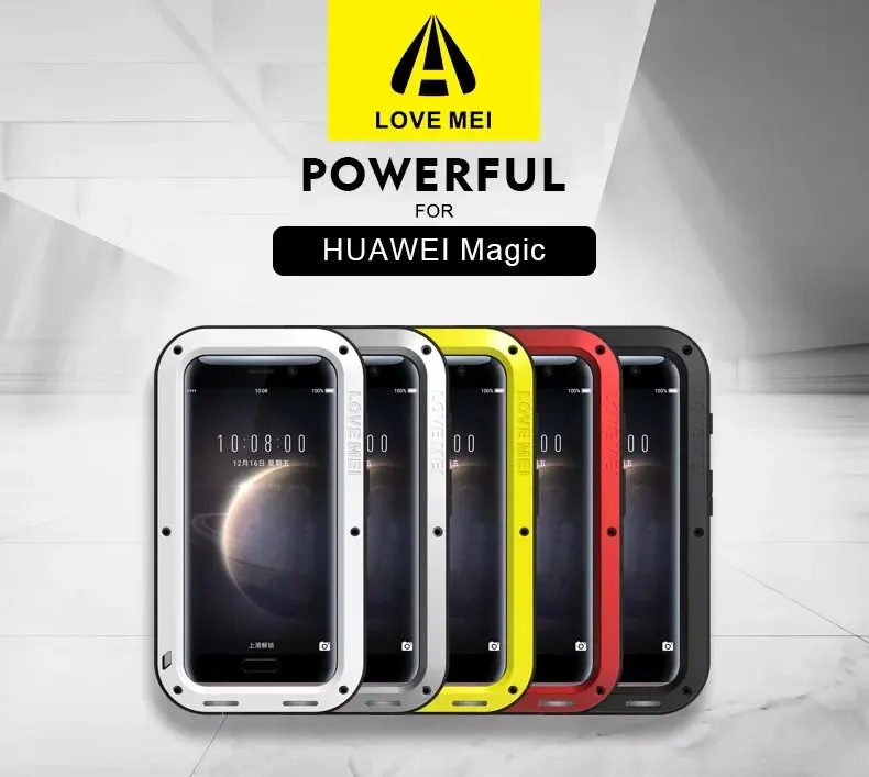 LOVEMEI чехол для экстремальных условий для huawei Honor Magic чехол алюминиевый металл+ стекло+ ТПУ Honor Magic чехол Защита от падения