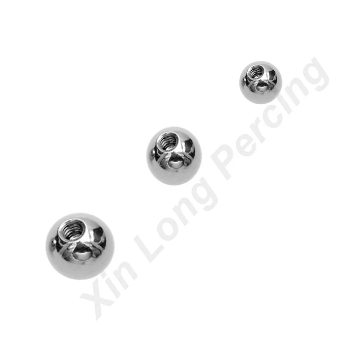 

200pcs/lot Body Piercing Jewelry Labret Nose Ring Bar Nipple Ring Barbell Replacement Balls Surgical Steel