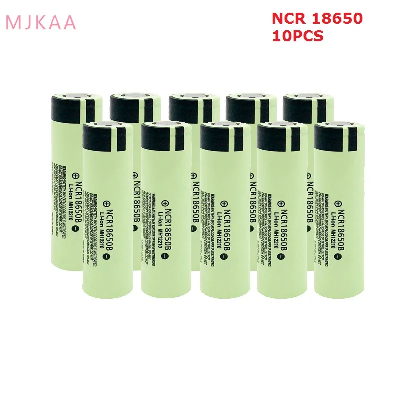 

10pcs18650 battery 3400mah 3.7v lithium battery for panasonic NCR18650B 3400mah 3.7V flashlight battery 100% original