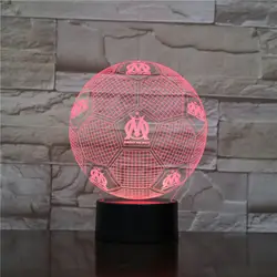 DROIT AU но ночник 3D светодиодный настольная лампа ночник 7 цветов Изменение Luminaria Touch огни Футбол трофей подарки Прямая поставка