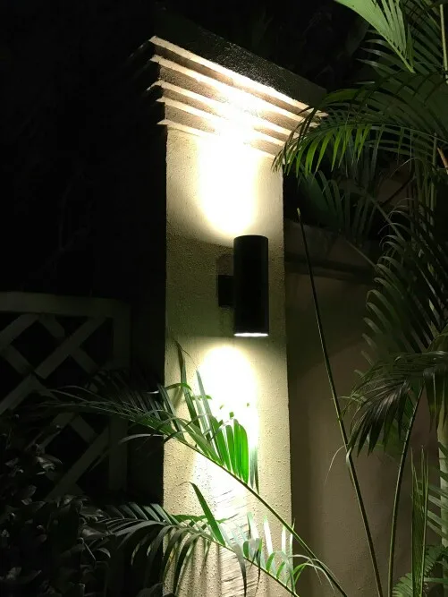 Современный открытый настенный светильник украшения с двойной головкой 6 Вт 12 Вт 24 Вт 36 светодиодный LED уличный водонепроницаемый
