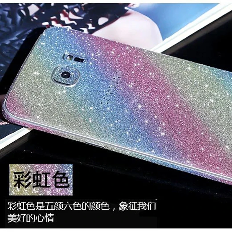 Bling Diamond Colorful Sticker Case For Samsung Galaxy S5 S6 S7 Coque Fundas Edge Capa Para Capinha Plus |