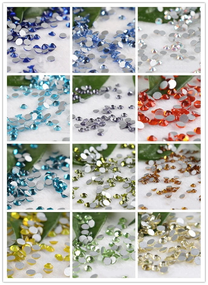 

SS30 Lots Colours Flatback Non Hot Fix Rhinestones strass loose stones for wedding dresses garment decorations acceaasries