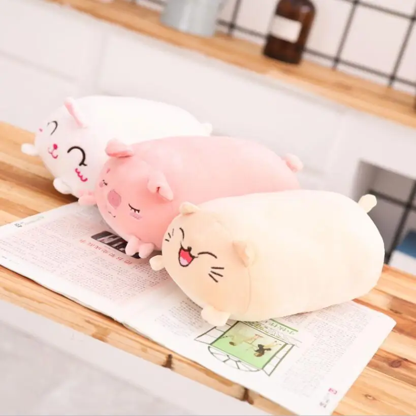 Новые мягкие вниз хлопок набивные и плюшевые свинка кошка кролик игрушка детская