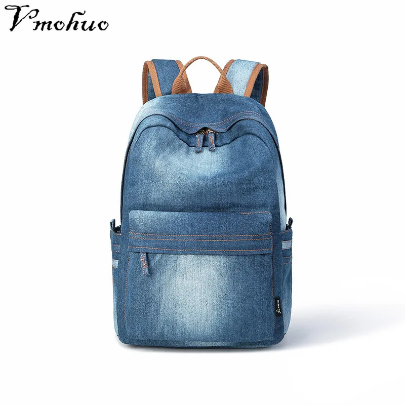 

VMOHUO Denim Women School bag High Quality Women Backpacks for Adolescent Girls Korean Style Backpack Female Mochilas mujer 2018