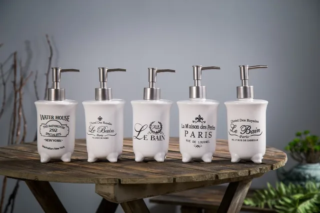 1pcs Beautiful Lotion Bottle Luxury Soap Dispenser Bathroom Products 1pcs Beautiful Lotion Bottle Luxury Soap Dispenser Bathroom Products Shower Gel Ceramic Liquid Dispensers