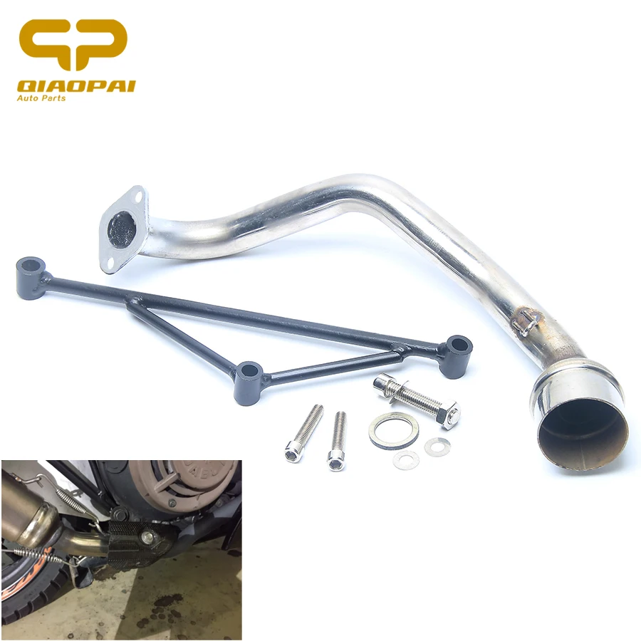 

GY6 Exhaust Pipe Link Set Scooter Exhaust Pipe Muffler Header With Mounting Bracket For GY6 125CC 150CC Yamahah 100CC Scooters