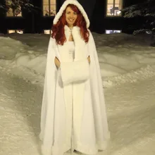 Романтическое Настоящее Изображение накидка с капюшоном для новобрачных искусственный мех зимняя куртка Болеро женское свадебное пальто аксессуары