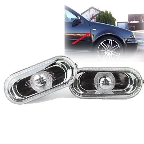 

Brand New 2 PC Side Marker Light Lamp for 1999-2004 Golf/Jetta/Bora MK4 1998-2004 Passat B5/B5.5 1999-2003 GTI/R32 1998-2003