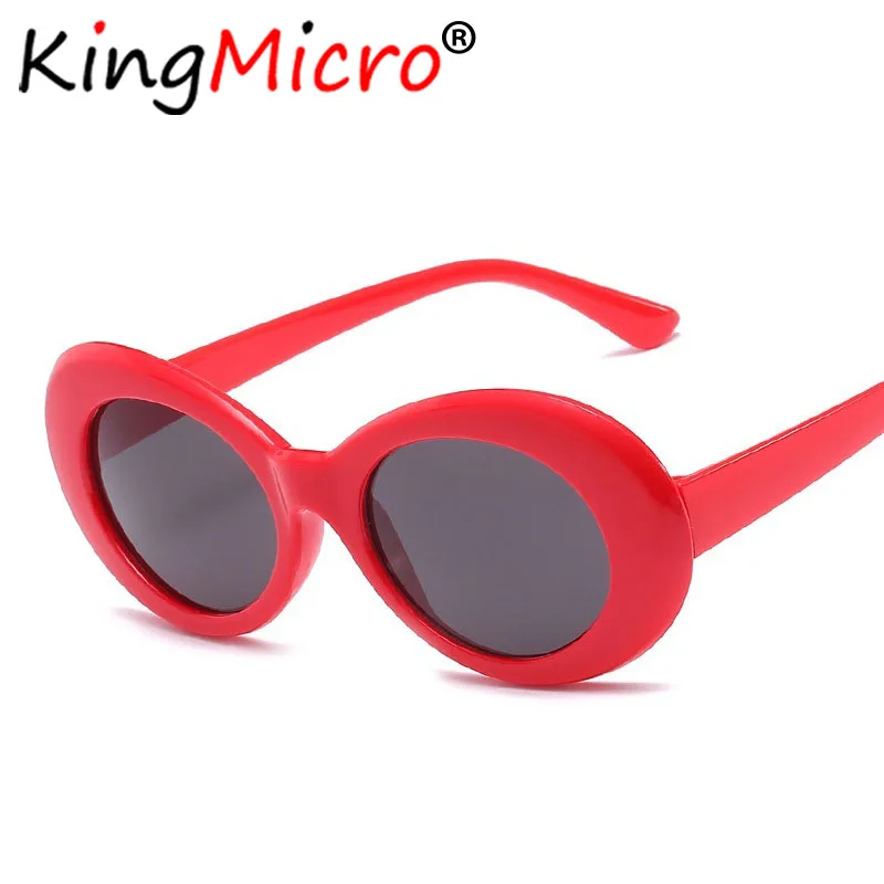 

Kurt Cobain Glasses Oval Goggles Sunglasses Women Brand Designer Men Vintage Red Goggles Sun Glasses Eyewear