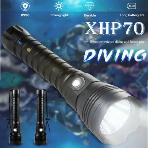 XHP70 3160LM 100 м светодиодный фонарик Дайвинг осветитель для подводного плавания лампа IP68 Водонепроницаемый