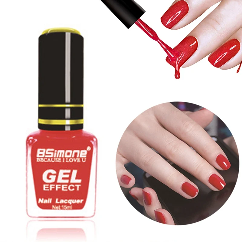 15 ml Colorful Quick drying Lacquer Nail Gel Polish Holographic Eco