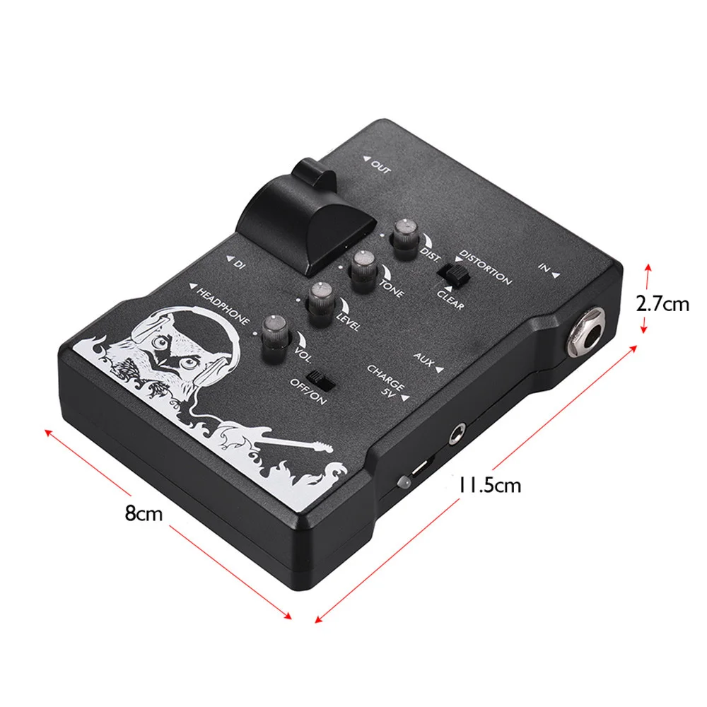 

2019 IRIN S2 Rechargeable Electric Guitar Mini DI Trainer Earphone Front Stage DI Box Electric Guitar Effects Guitar Accessories