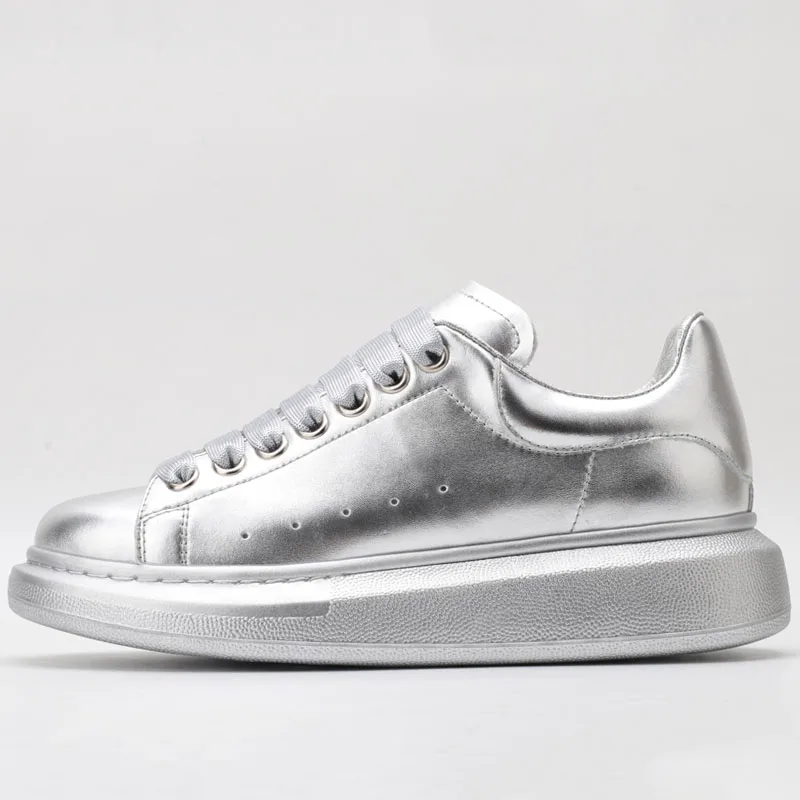 

Casual Fashion Women's Running Shoes Genuine Leather Men's Sport Shoes Genuine Leather Ladies Sneakers For Male Luxury Brand