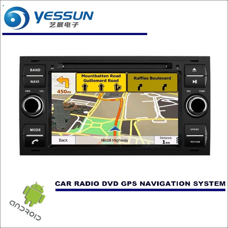 Top YESSUN Wince / Android Car Media Navi System For Ford Tourneo / Transit 2006~2013 CD DVD GPS Player Navi Radio Stereo HD Screen 5