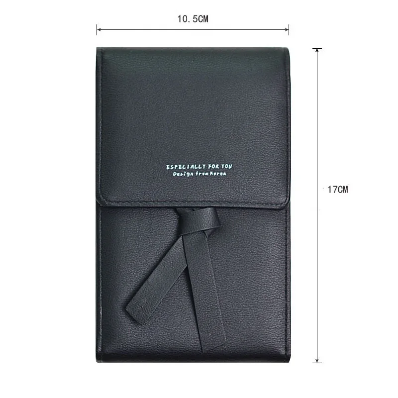 Мини-сумки через плечо для женщин, сумка для телефона для iPhone 11 pro max 8 для samsung, маленькие женские сумки через плечо, кошелек для lg stylo 4 - Цвет: XKB-811 Black