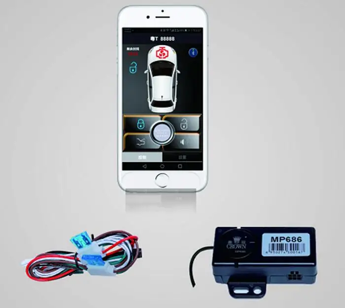 Mobile phone sensor control car bluetooth connection comfortable into the mobile phone two switch door lock mobile phone boot