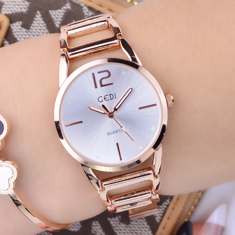 

Watches Women Bracelet Stainless Steel Rose Gold WristWatch Top Luxury Brand Ladies Quartz Watch Relojes Mujer Hodinky Horloge
