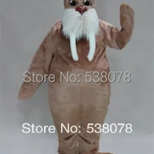 Продвижение освещение для забавы коричневый костюм талисмана волруса взрослый размер морские животные костюм маскота костюм для школьной сцены вечерние SW700