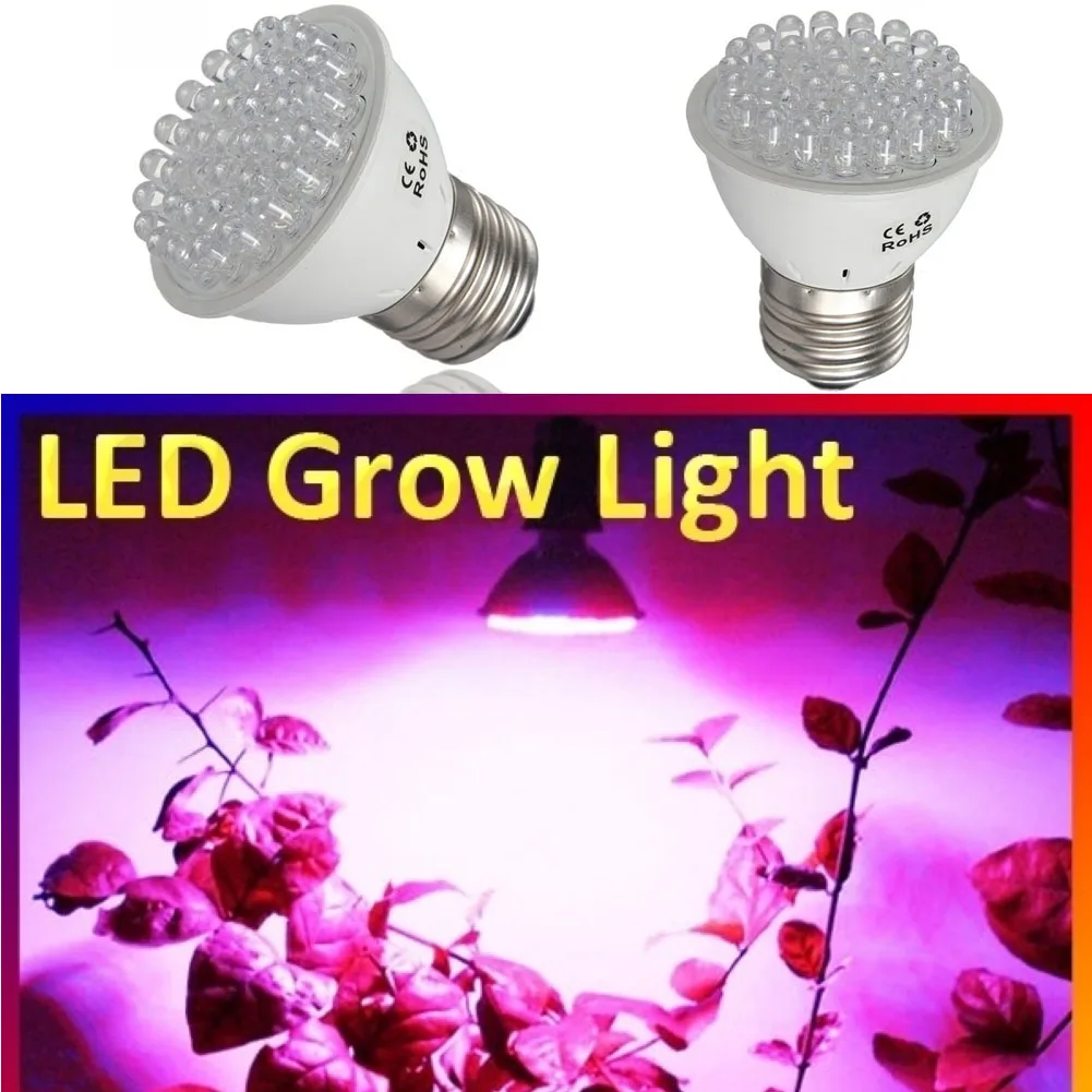 E27 38 Светодиодный 1 9 W 220 V красные синие светодиодный освещение для выращивания