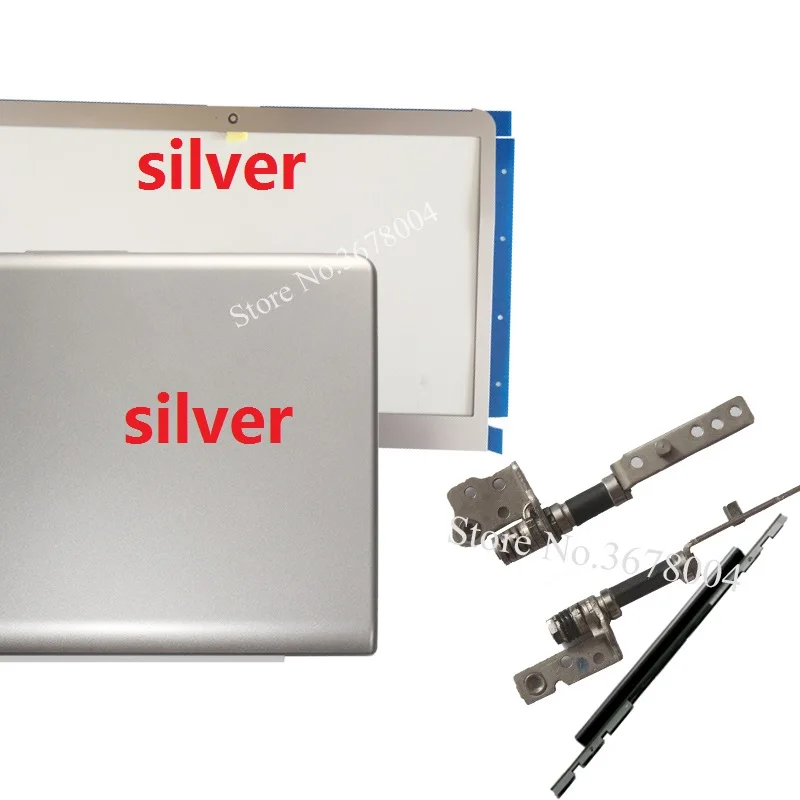 Для samsung NP530U3C 530U3C 530U3B 532U3C 535U3C ЖК-задняя крышка/ЖК-рамка крышка/ЖК-петли/шарниры для крышки с ЖК-экраном - Цвет: silver ABH H cover