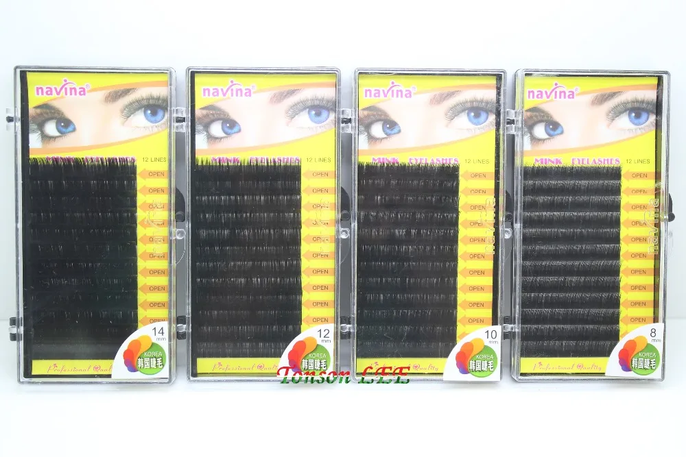 4 Tray Navina Pro 0 15C Curl 8 10 12 14MM Natural False Eyelashes Extension font